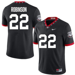 Branson Robinson Go Dawgs Men's #22 Stitched College Football Jersey - 100th Anniversary Black
