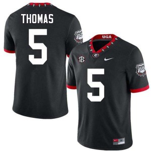 Noah Thomas Dawgs College Football Limited Men #5 Jersey - 100th Anniversary Black