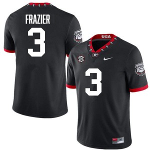Nate Frazier UGA Bulldogs Men's #3 Official College Football Jersey - 100th Anniversary Black