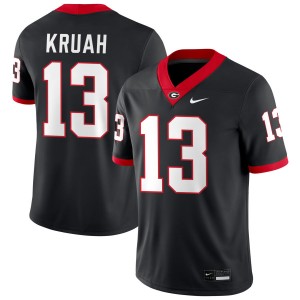 AJ Kruah Dawgs Men's College Football Player #13 Jersey - Black