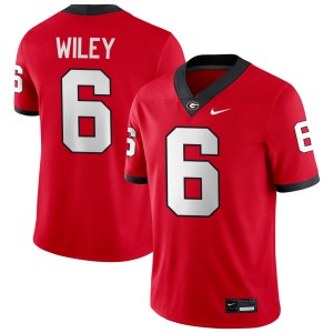 CJ Wiley Georgia Bulldogs #6 Mens College Football 2025-26 Jerseys - Red
