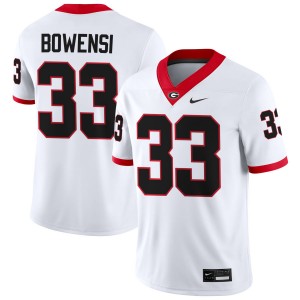 Chauncey Bowens Georgia Bulldogs #33 Official College Football Men's Jerseys - White