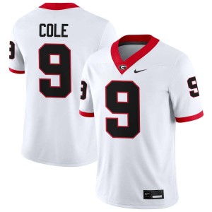 Chris Cole University of Georgia #9 Men Official College Football Jerseys - White