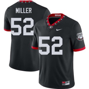 Christen Miller UGA Bulldogs Mens #52 University College Football Jersey - 100th Anniversary Black