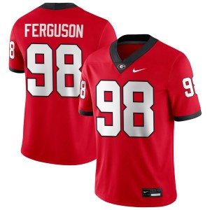 Connor Ferguson Georgia Bulldogs Men Replica #98 College Football Jerseys - Red