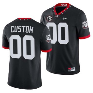 Custom UGA Men #00 College Football Limited Jersey - 100th Anniversary Black