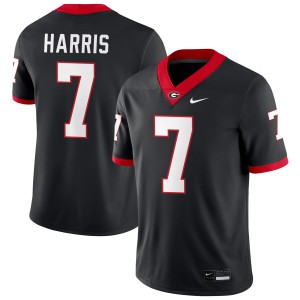 Daniel Harris University of Georgia Men High School College Football #7 Jersey - Black