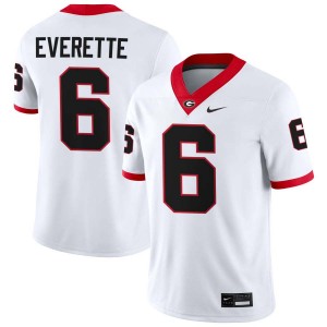 Daylen Everette Georgia Stitched College Football Mens #6 Jerseys - White