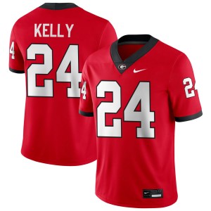 Dominick Kelly UGA Bulldogs College Football Men #24 Embroidery Jersey - Red