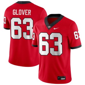 Dontrell Glover Dawgs #63 College Football High School Men's Jerseys - Red