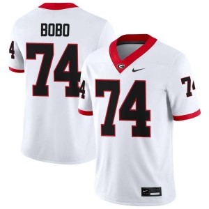 Drew Bobo Go Dawgs Mens College Football Player #74 Jersey - White