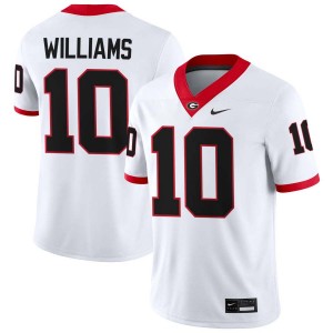 Elyiss Williams University of Georgia Mens College Football #10 Game Jerseys - White
