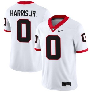 Gabe Harris Jr. Dawgs #0 Mens Official College Football Jerseys - White