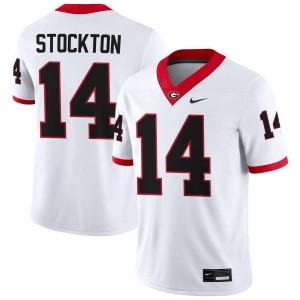 Gunner Stockton University of Georgia #14 College Football Game Mens Jersey - White