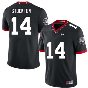 Gunner Stockton University of Georgia Embroidery #14 Men's College Football Jerseys - 100th Anniversary Black