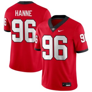 JJ Hanne Georgia Men's College Football #96 Official Jersey - Red