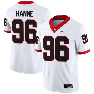 JJ Hanne UGA #96 Game College Football Men Jersey - White