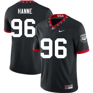 JJ Hanne Georgia College Football Mens #96 Limited Jersey - 100th Anniversary Black