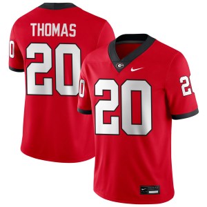JaCorey Thomas University of Georgia #20 Men's Official College Football Jerseys - Red