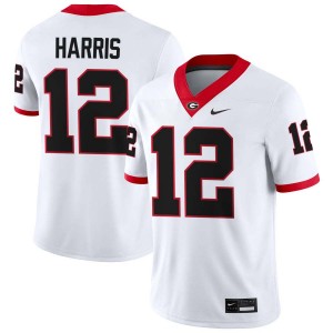 Jaden Harris UGA Bulldogs College Football Game Men's #12 Jersey - White