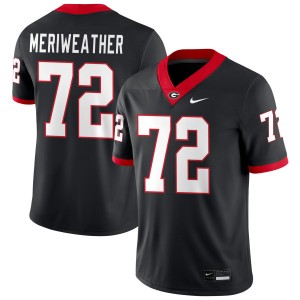 Jamal Meriweather Georgia Bulldogs #72 Men's College Football Game Jerseys - Black