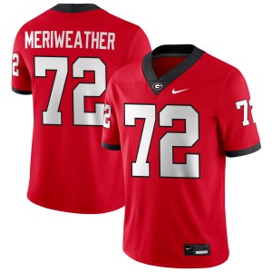 Jamal Meriweather Dawgs #72 College Football Men's 2025 Jersey - Red