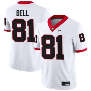 Jeremy Bell Georgia Bulldogs Mens #81 College Football Replica Jerseys - White