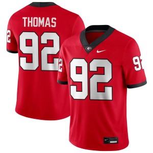 Jordan Thomas Georgia Bulldogs Men's College Football Official #92 Jersey - Red