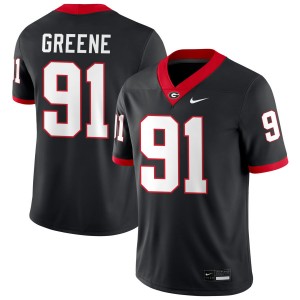 Justin Greene UGA University College Football #91 Men's Jerseys - Black