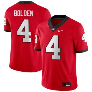 KJ Bolden Go Dawgs College Football #4 Mens 2025 Jersey - Red