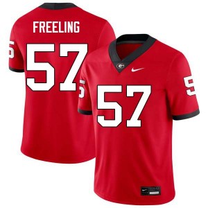 Monroe Freeling Georgia Men College Football #57 Embroidery Jerseys - Red