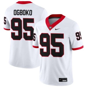 Nnamdi Ogboko UGA 2025 College Football Men's #95 Jersey - White