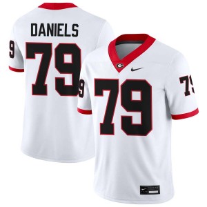 Nyier Daniels UGA Bulldogs College Football #79 Player Men's Jersey - White