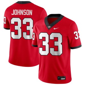 Quintavius Johnson Go Dawgs Men #33 Alumni College Football Jerseys - Red