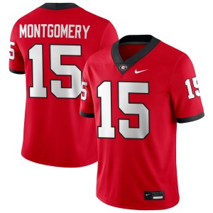 Ryan Montgomery University of Georgia Men's #15 Official College Football Jerseys - Red