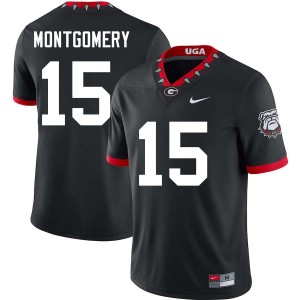 Ryan Montgomery Go Dawgs #15 Mens College Football Alumni Jersey - 100th Anniversary Black