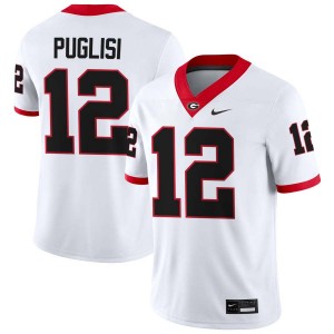 Ryan Puglisi UGA Bulldogs College Football #12 University Men Jersey - White