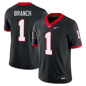 Zachariah Branch University of Georgia #1 College Football Men Player Jerseys - Black