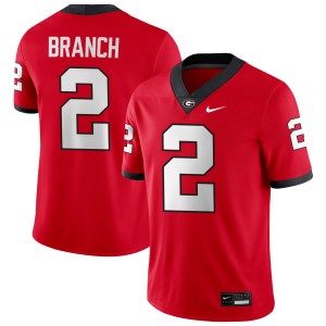 Zion Branch UGA Bulldogs College Football Men's 2025 #2 Jerseys - Red