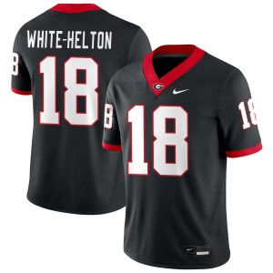 Sacovie White-Helton Dawgs #18 College Football Men's High School Jersey - Black