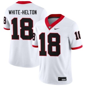 Sacovie White-Helton UGA Bulldogs 2025 College Football Mens #18 Jerseys - White