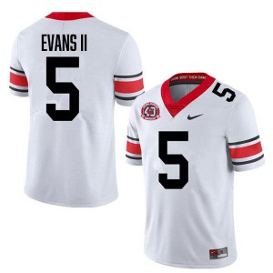 Anthony Evans III Go Dawgs College Football Mens #5 Stitched Jerseys - 40th Anniversary White