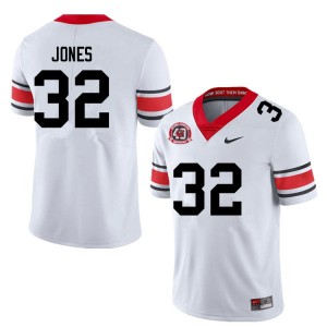 Cash Jones UGA College Football Mens Player #32 Jersey - 40th Anniversary White