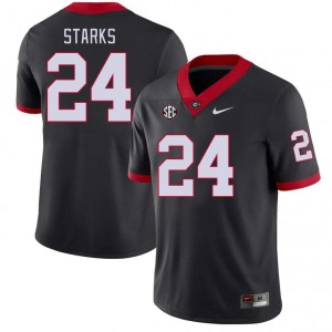 Malaki Starks Go Dawgs Men's College Football Game #24 Jerseys - Black