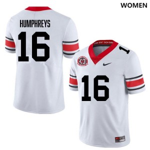 London Humphreys Georgia 2025 #16 College Football Women Jersey - 40th Anniversary White
