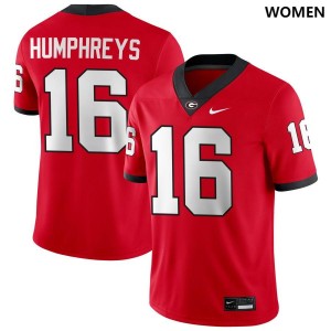 London Humphreys Dawgs #16 Women's Replica College Football Jersey - Red