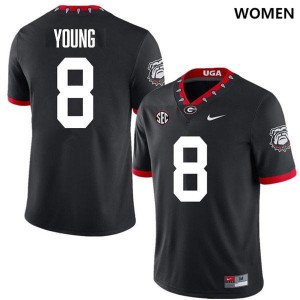 Colbie Young Georgia Bulldogs NCAA Womens #8 College Football Jersey - 100th Anniversary Black