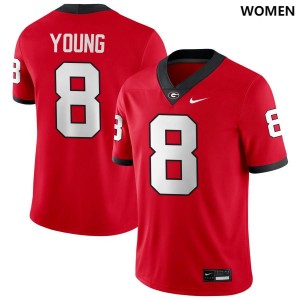 Colbie Young University of Georgia Women's #8 University College Football Jersey - Red