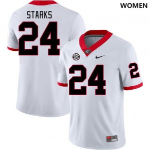 Malaki Starks Georgia Bulldogs Alumni College Football Women #24 Jersey - White