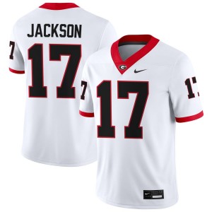 Dan Jackson UGA College Football Mens #17 Limited Jerseys - White